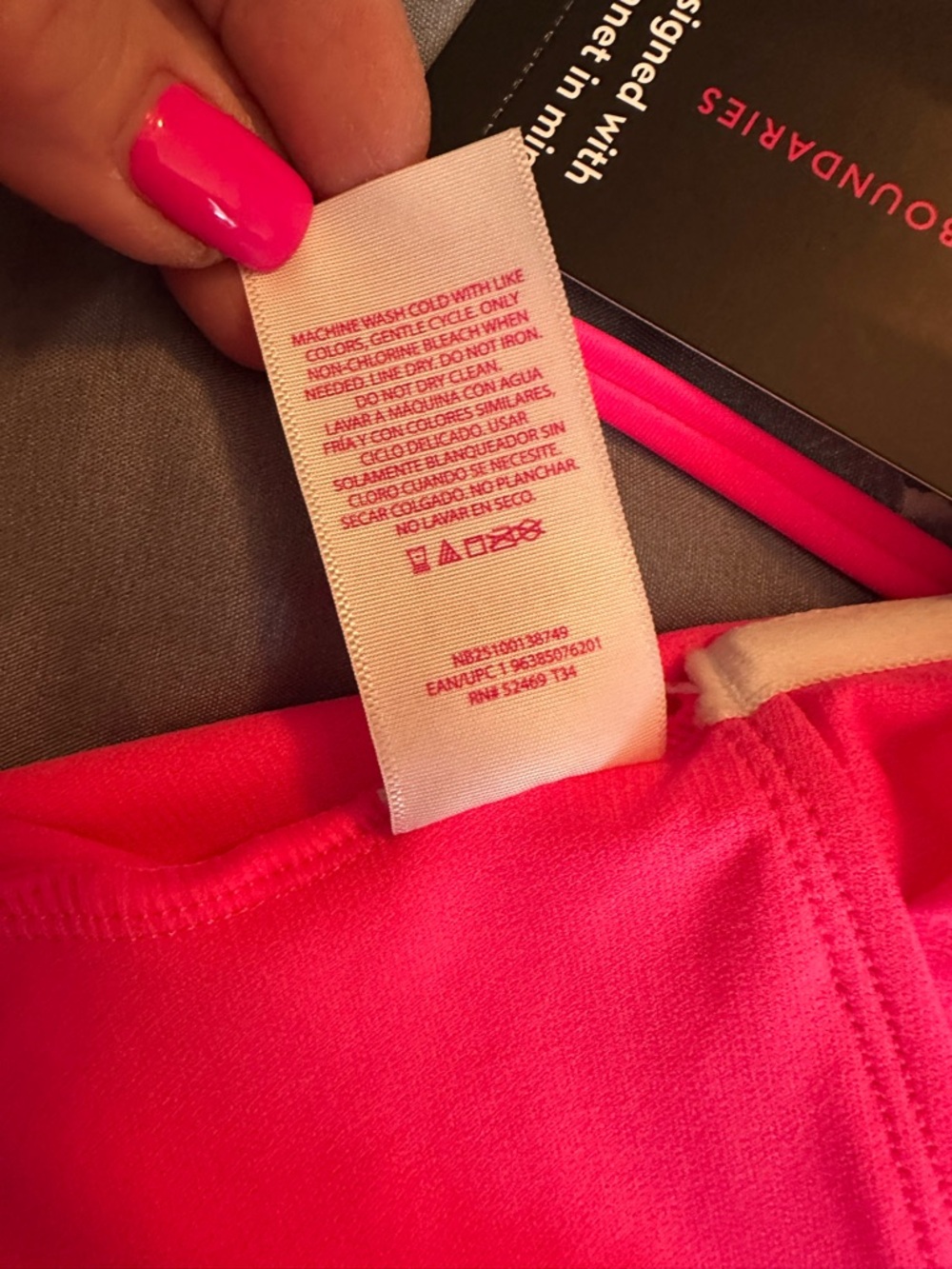 NWTS No Boundaries Juniors Bright Hot Pink One-Piece Swimsuit Sz L 11/13 - Picture 7 of 7